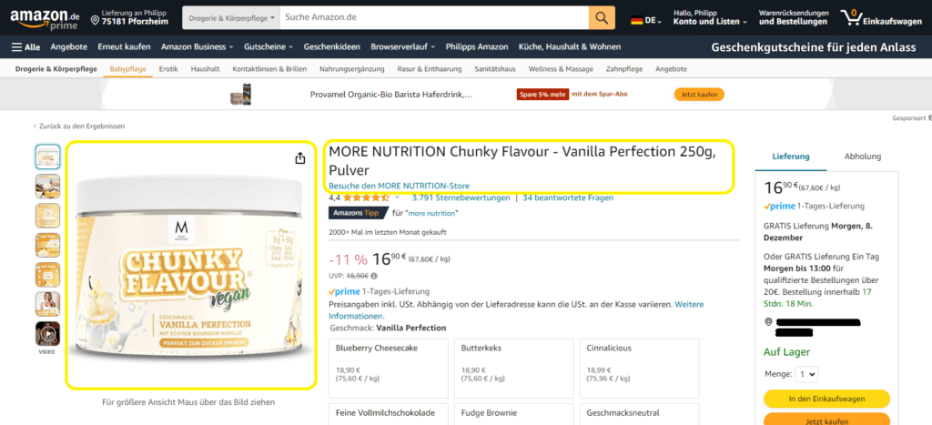 Chunky Flavour Produktdetailseite